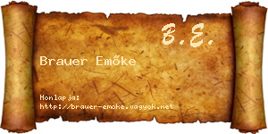 Brauer Emőke névjegykártya